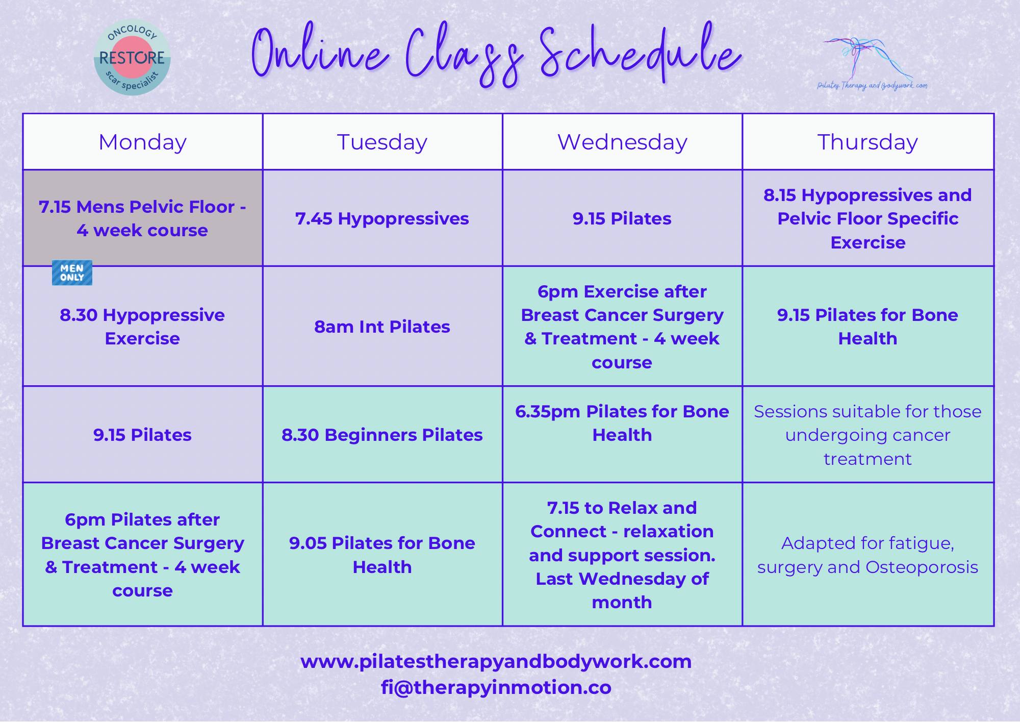 Plant Weekly Class Schedule in Beige and Blue Boho Style 2